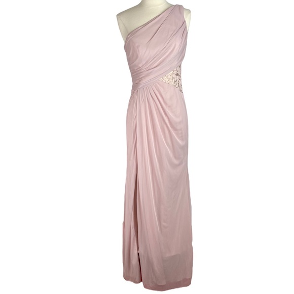 david's bridal cameo bridesmaid dress | Dresses | Davids Bridal One Shoulder Size 6 Color:SATIN BLACK Bridesmaid trends elegant prom gown Andy Mini Skater Dress
